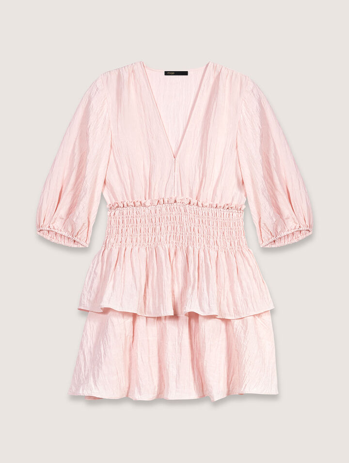 Robe courte &agrave; volants
