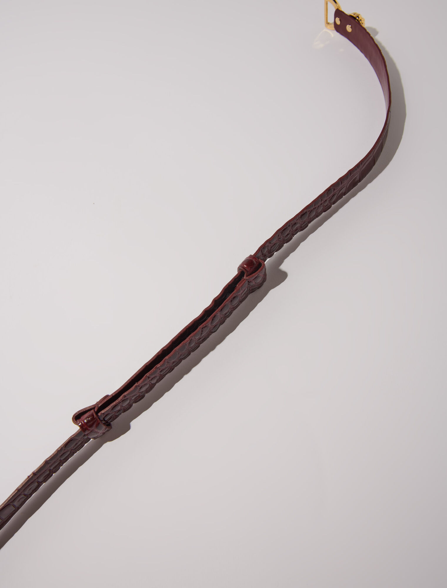 Ceinture fine en cuir à mors lion