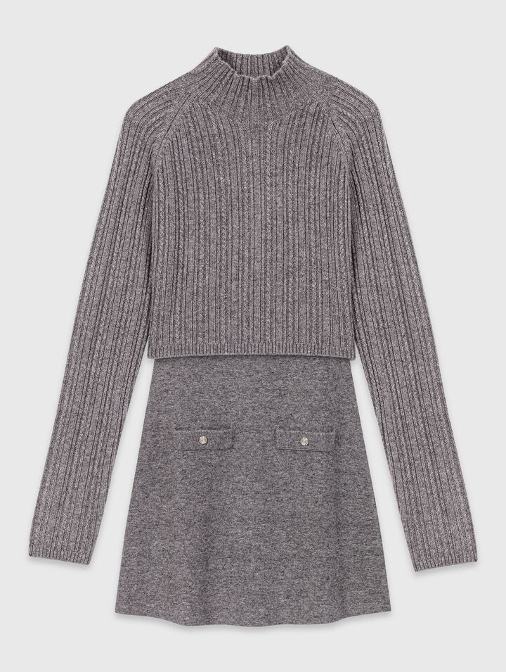 Robe en maille avec pull amovible 