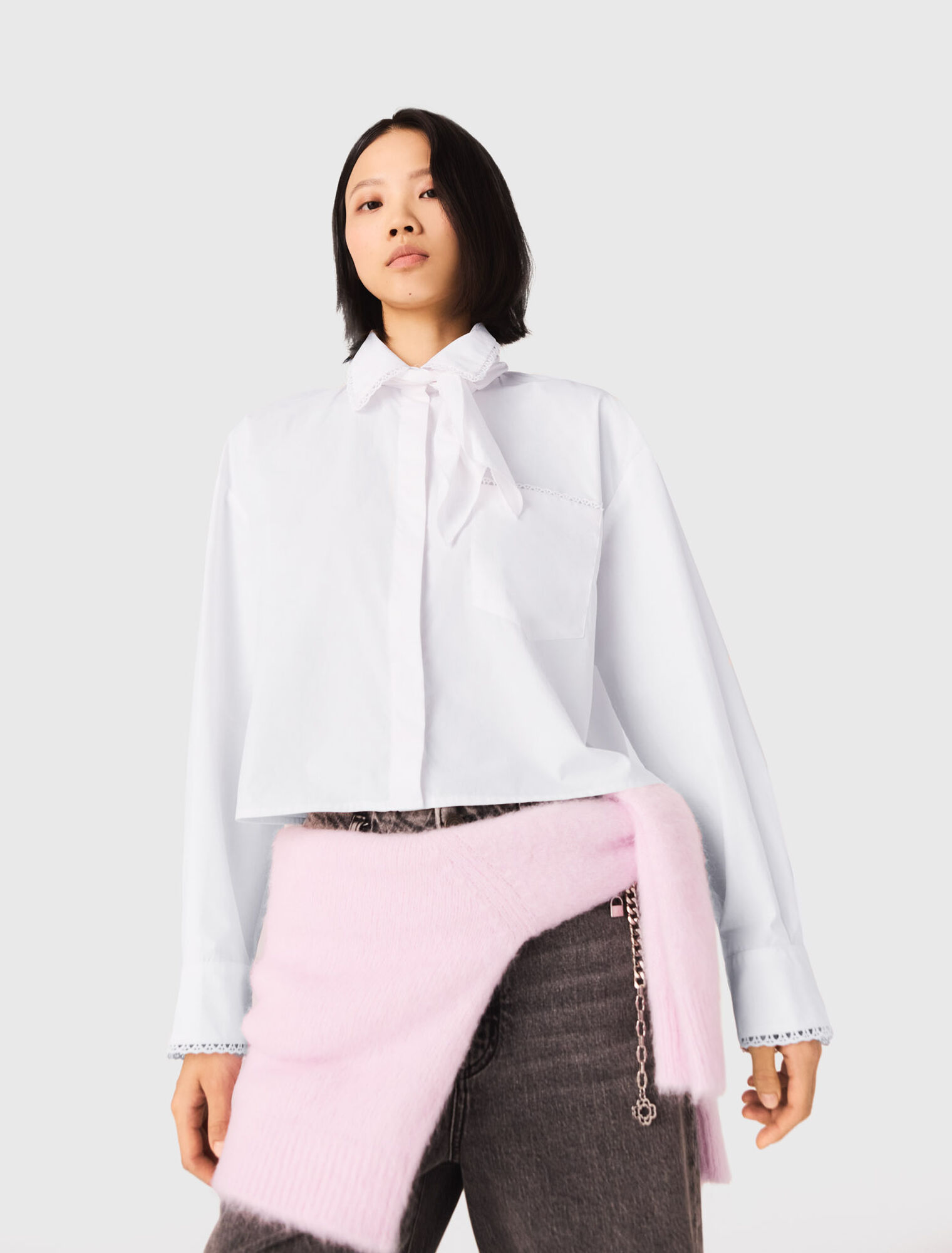 Chemise à col croquet