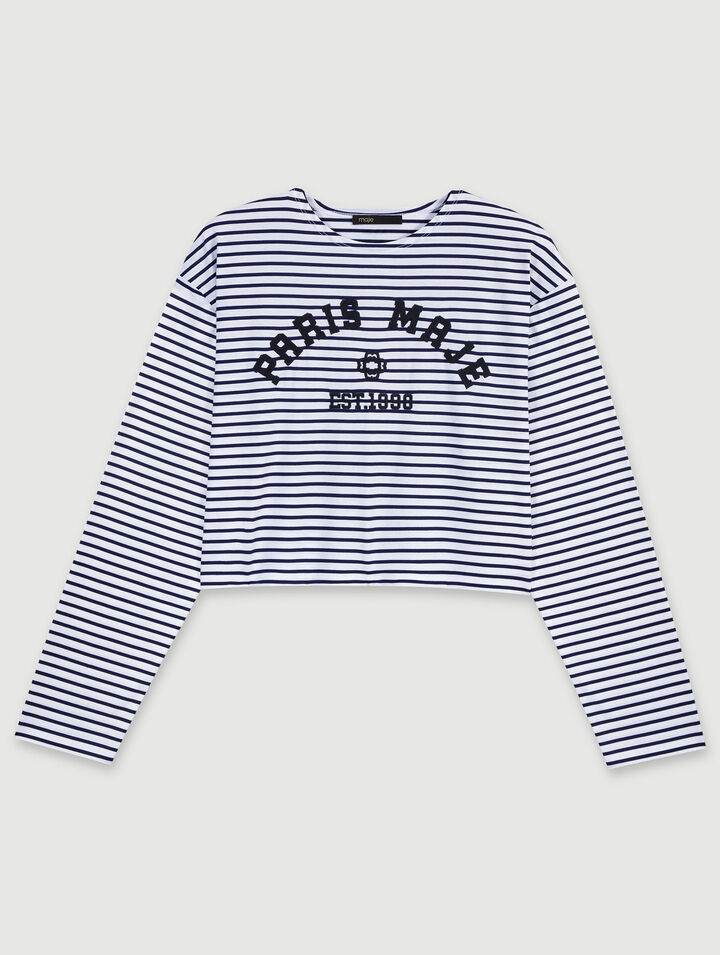 Tee-shirt court manches longues