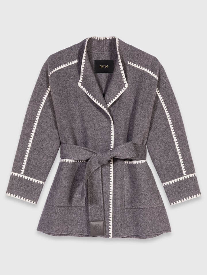 Manteau court double face