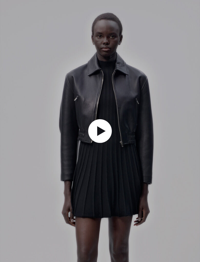 Blouson maje cuir online