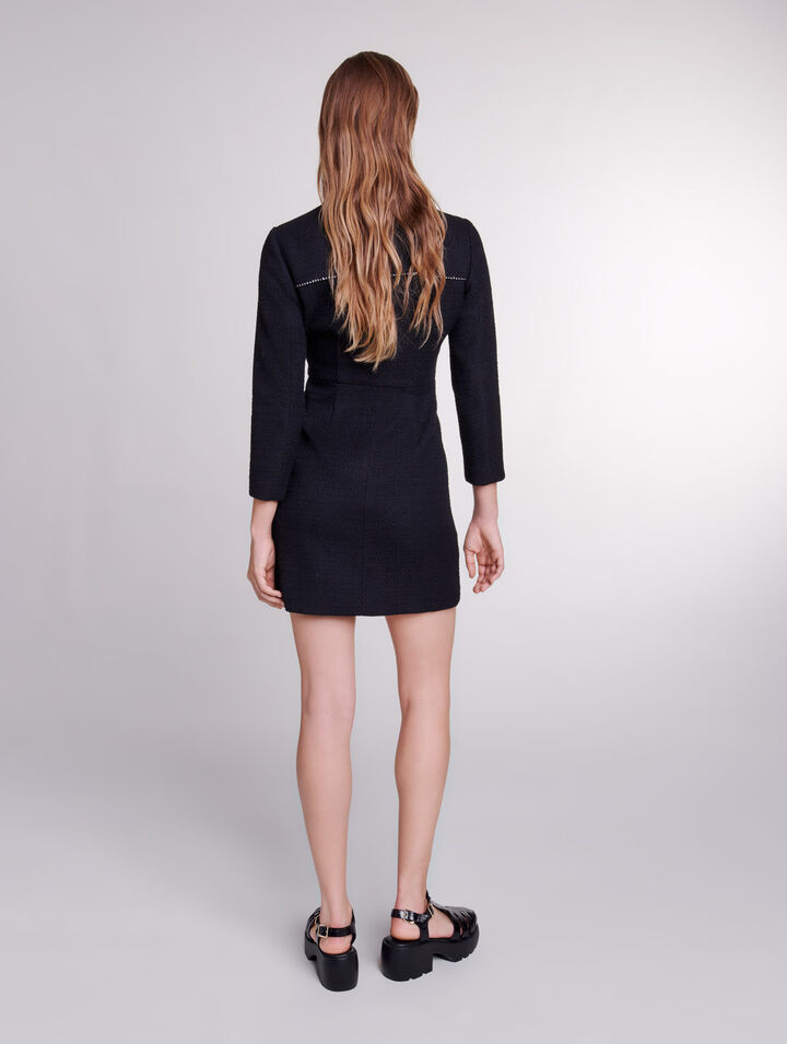 Robe courte en tweed