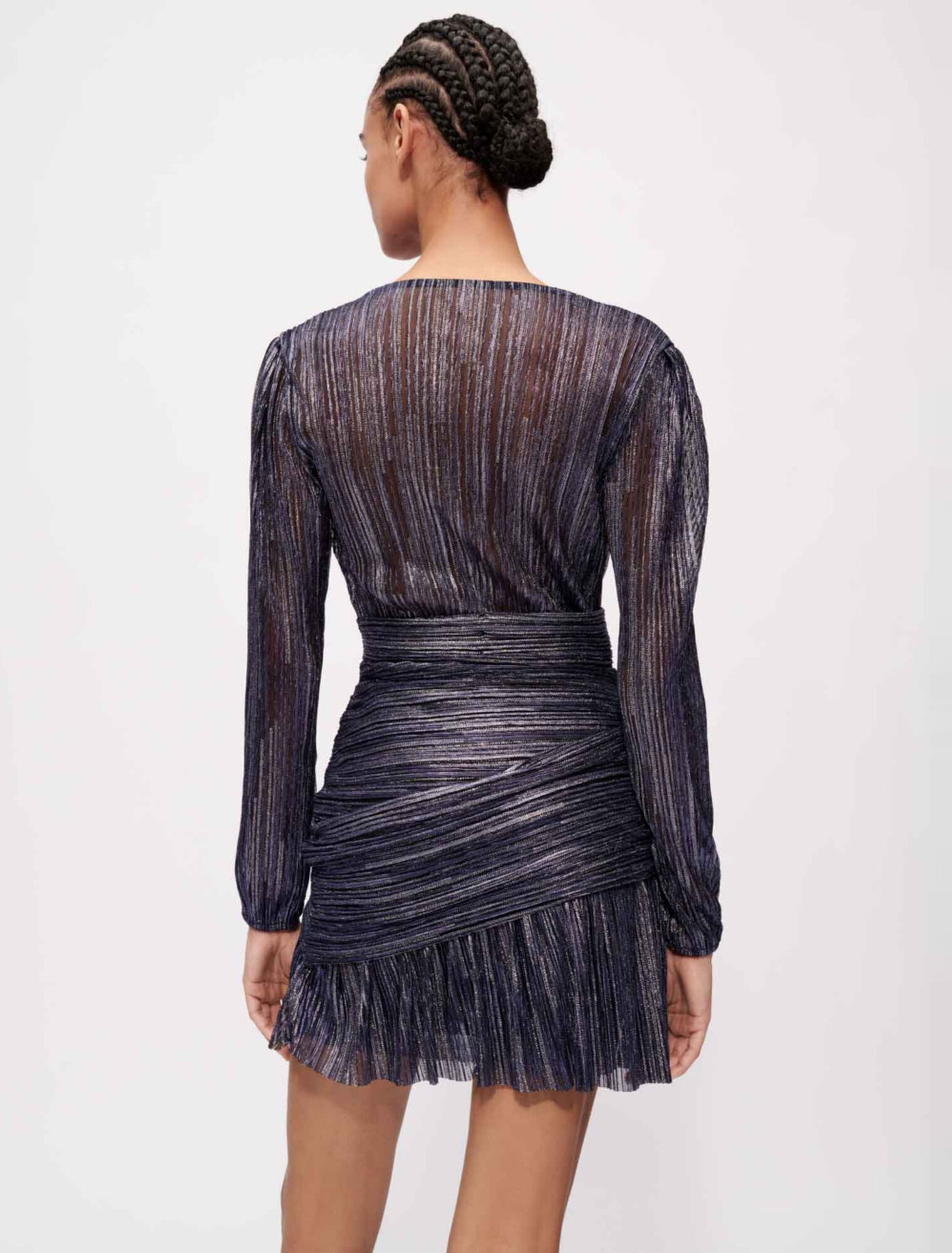 Robe en lamé entièrement drapée