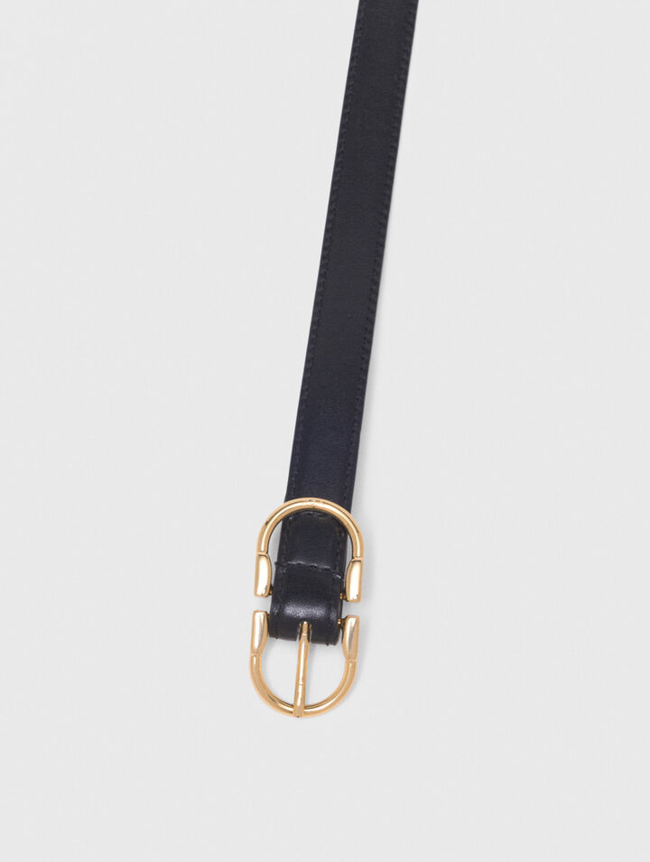 Ceinture en cuir à double boucle
