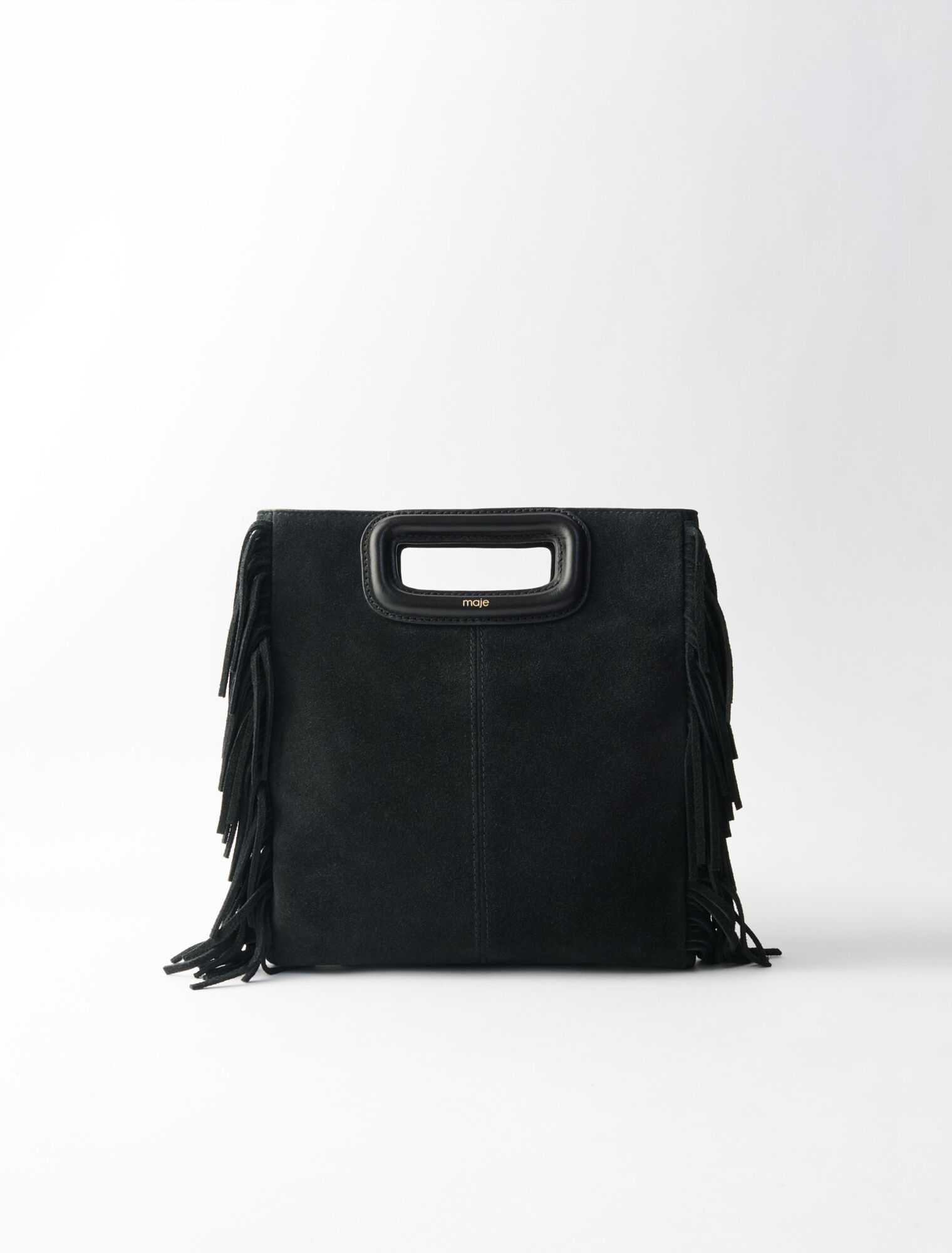 Sac M à franges en suède