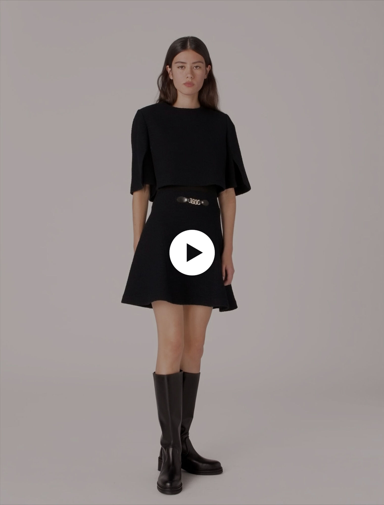 Robe 2en1 en tweed