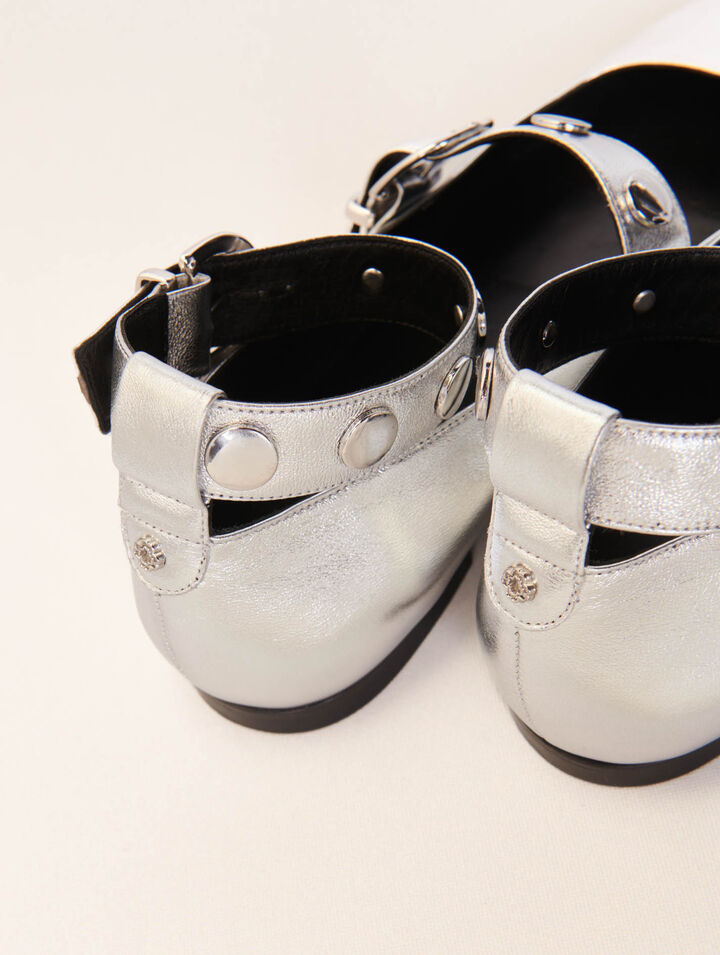 Babies en cuir métallisé