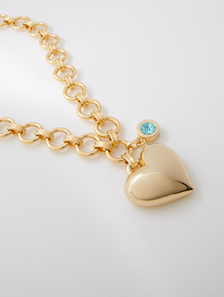 Collier cœur doré
