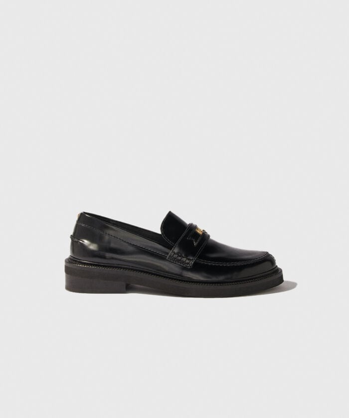 Mocassins En Cuir - Noir - Maje