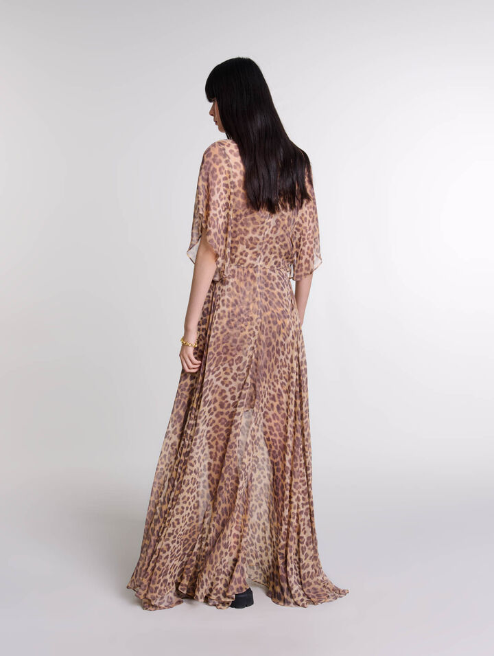 Robe longue imprimé léopard
