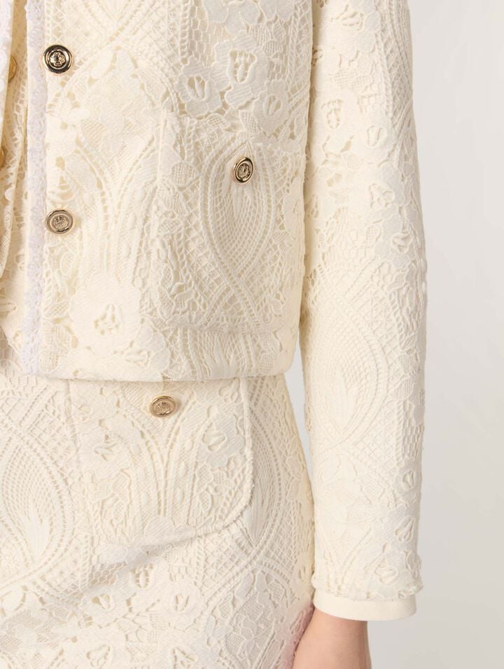 Veste courte en guipure