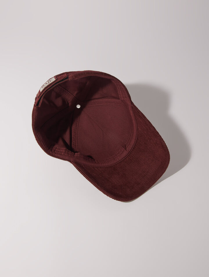 Casquette en velours côtelé