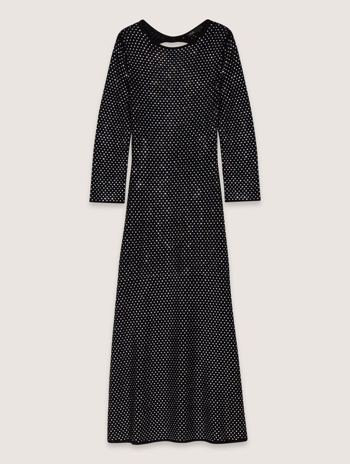 Robe longue à strass