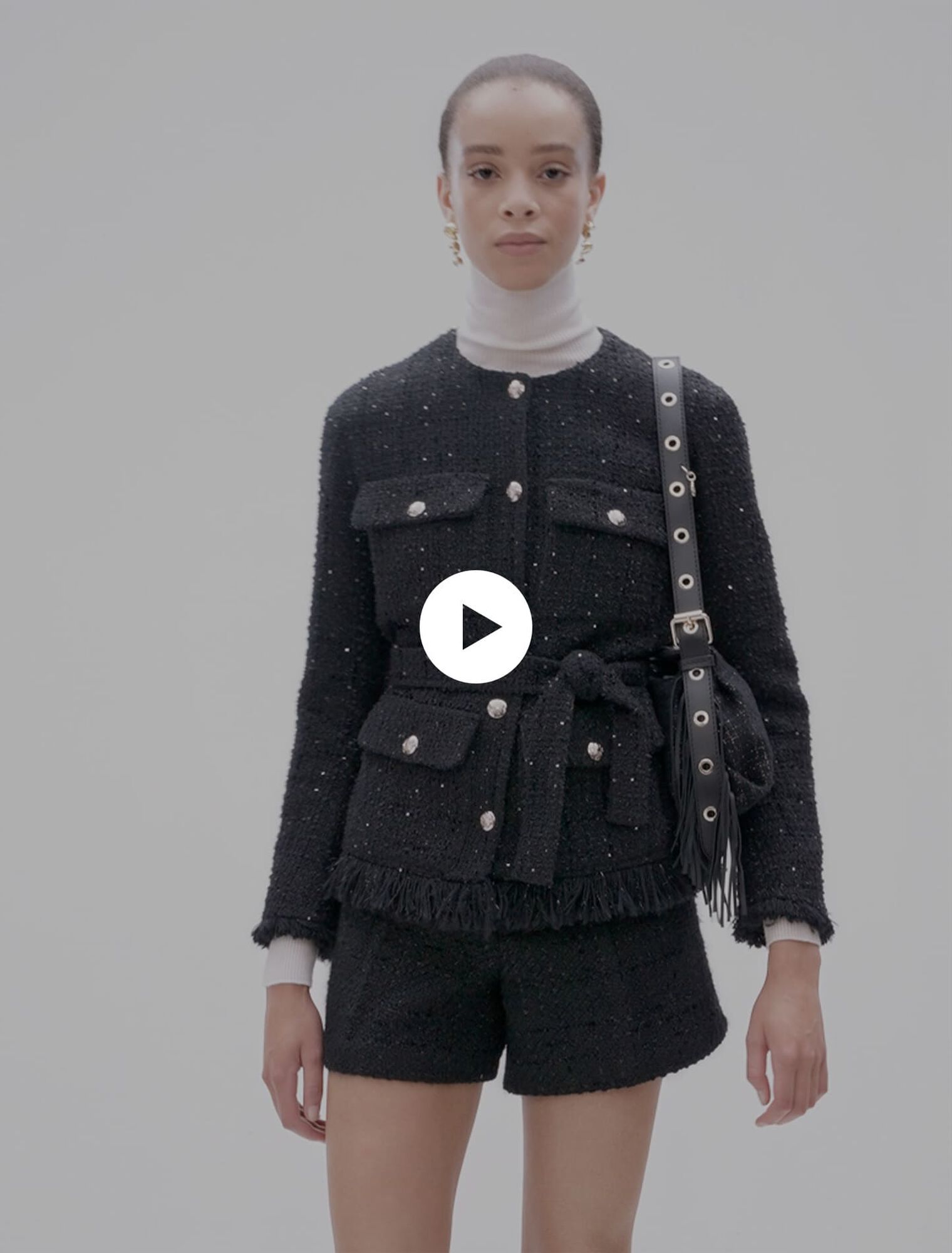 Veste en tweed sequins