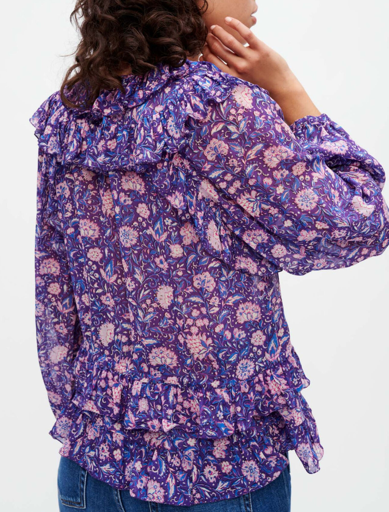 Top en viscose imprimée Dahlia