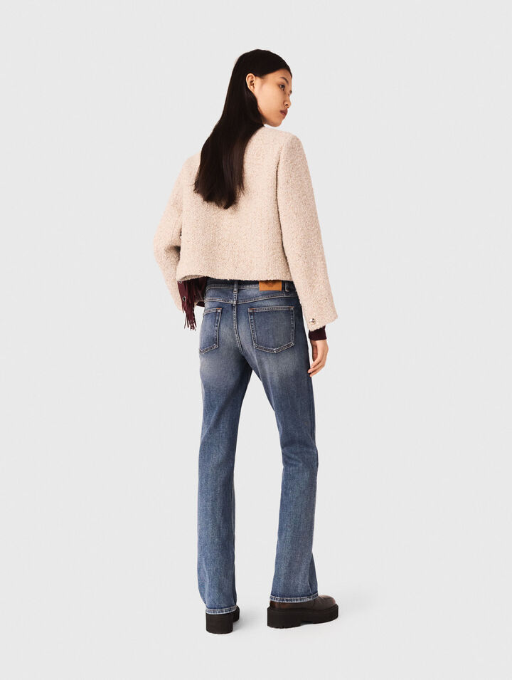 Veste courte en tweed bouclé