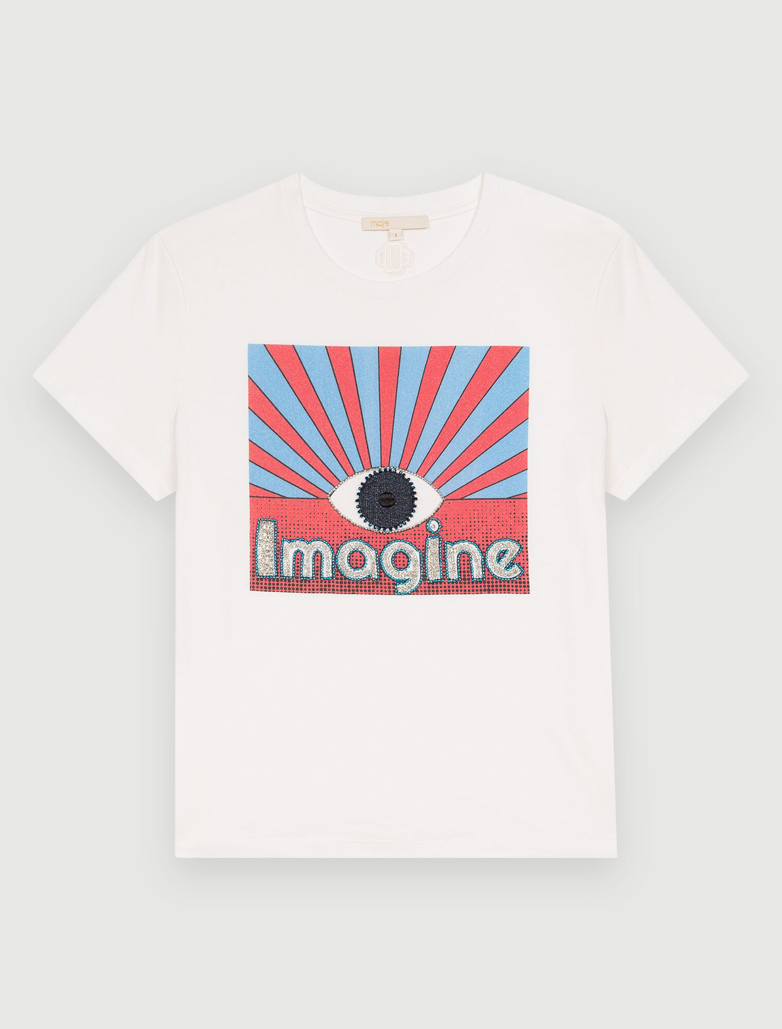 Tee-shirt sérigraphié à strass