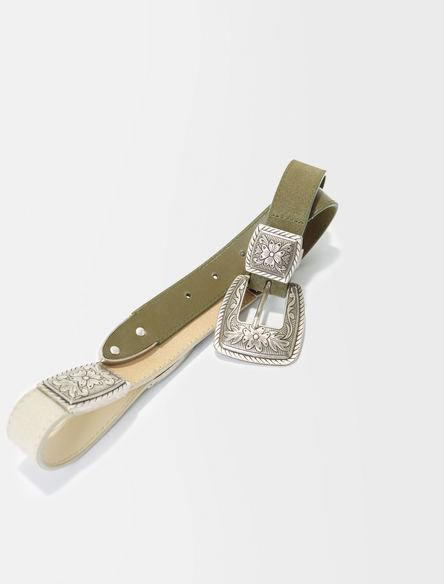 Ceinture en cuir suède