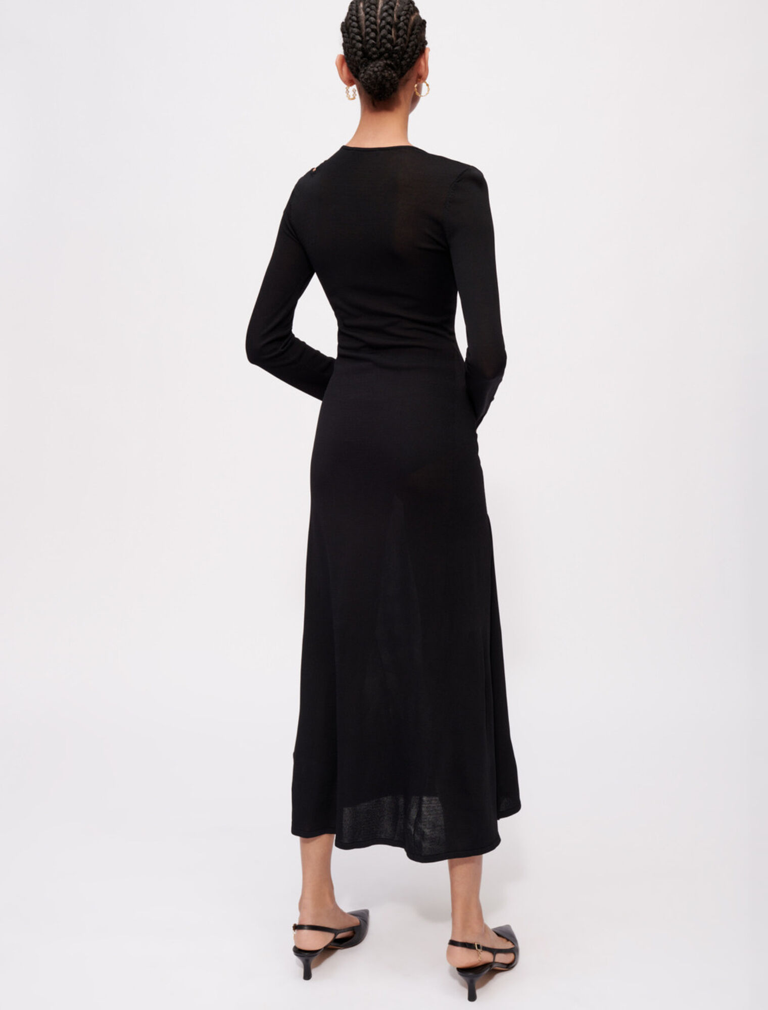 Robe en maille stretch à ouvertures