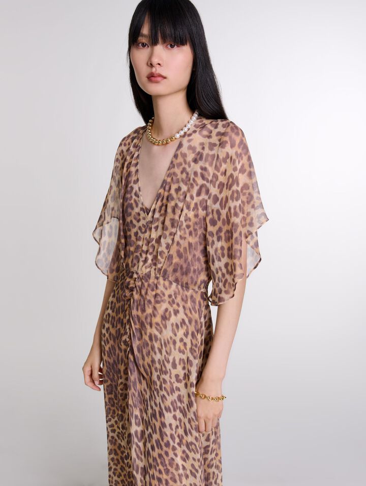 Robe longue imprimé léopard