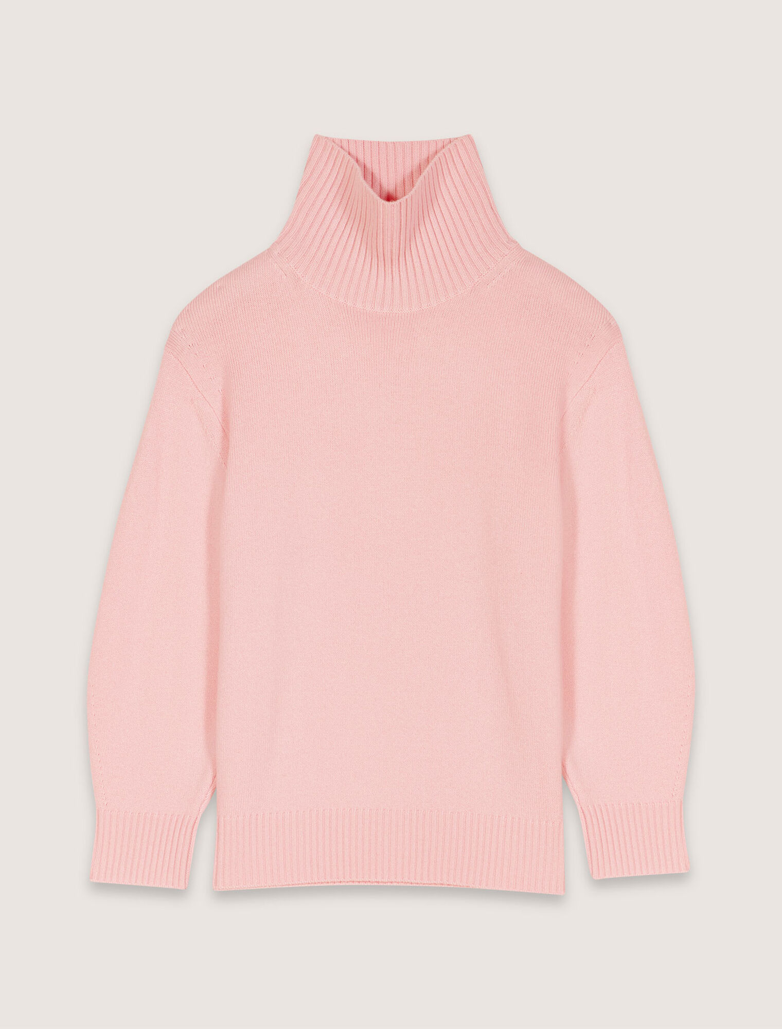 Pull laine et cachemire à col roulé
