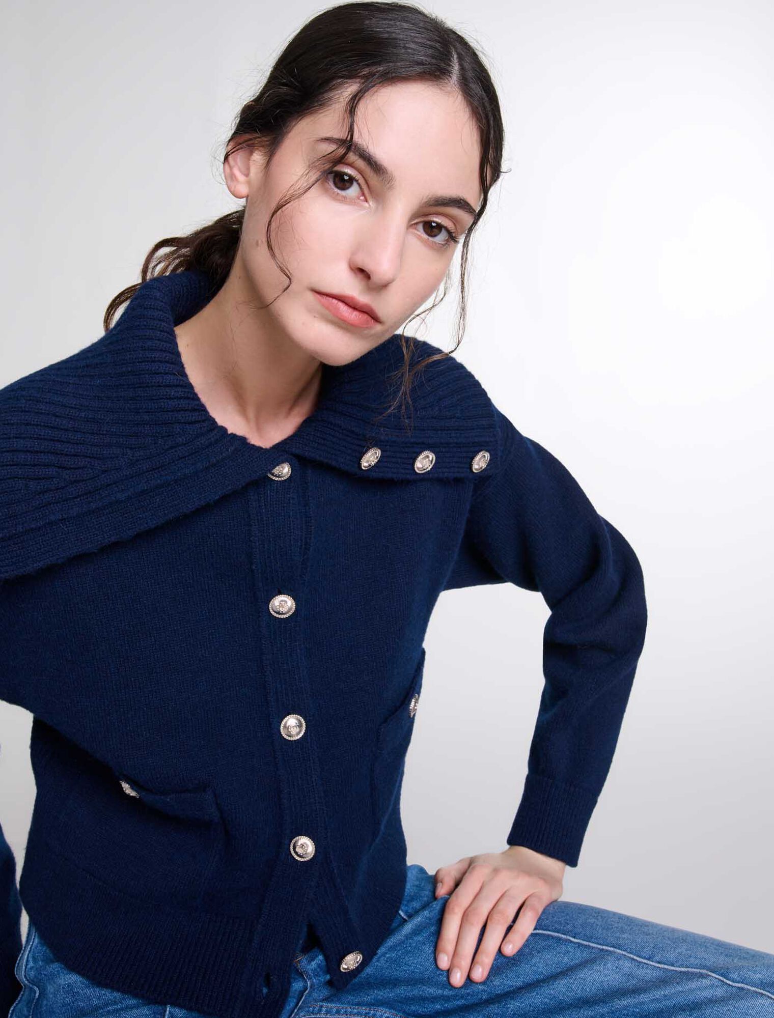 Cardigan en laine mélangée