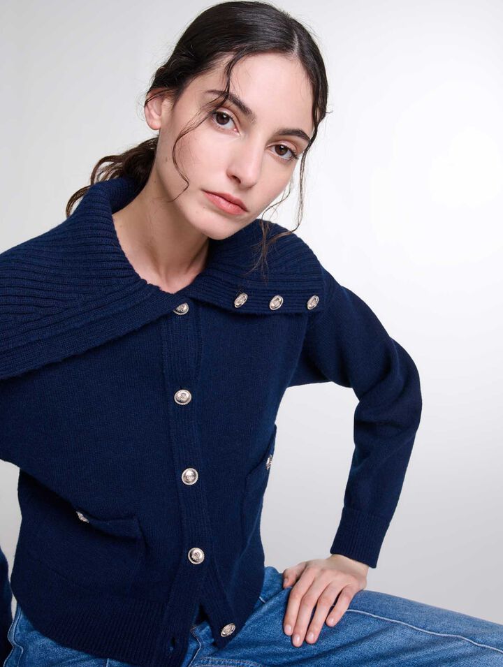 Cardigan en laine mélangée