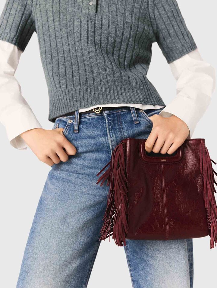 Sac M en cuir craquelé