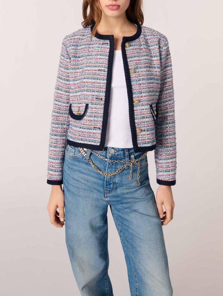 Veste courte en tweed