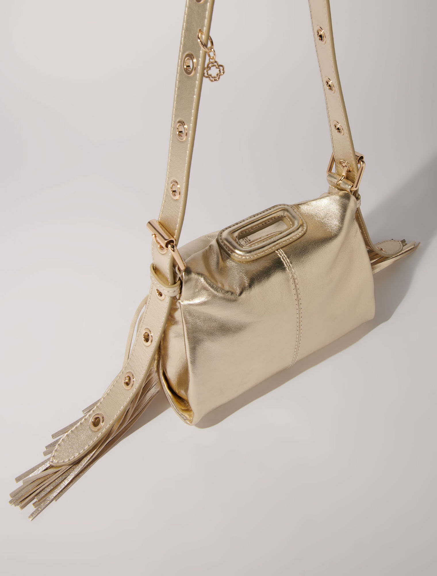 Sac Miss M Mini en cuir métal