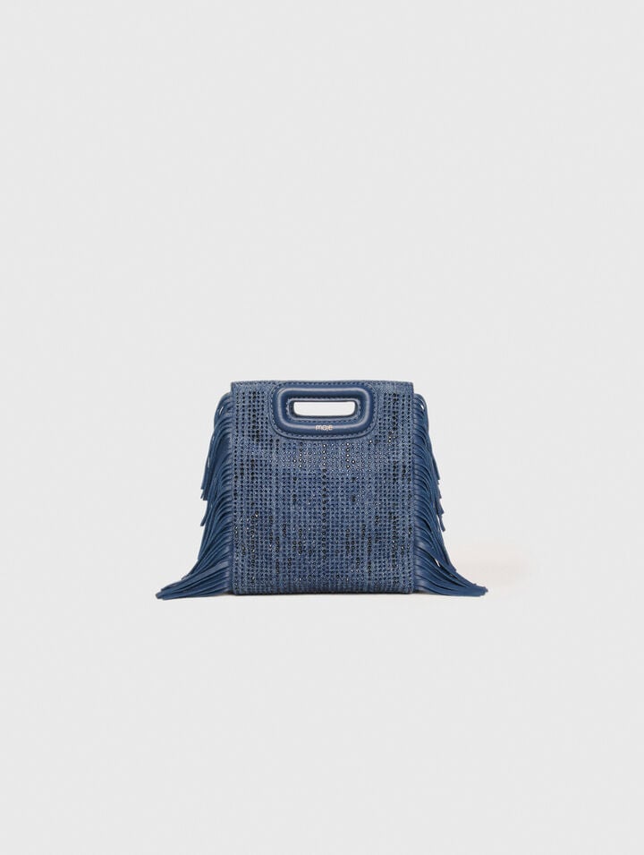 Sac M Mini en denim strassé