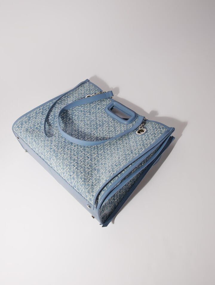 Cabas en toile denim et strass
