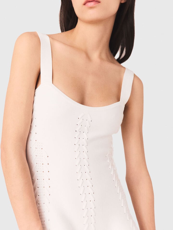 Robe patineuse longue en maille