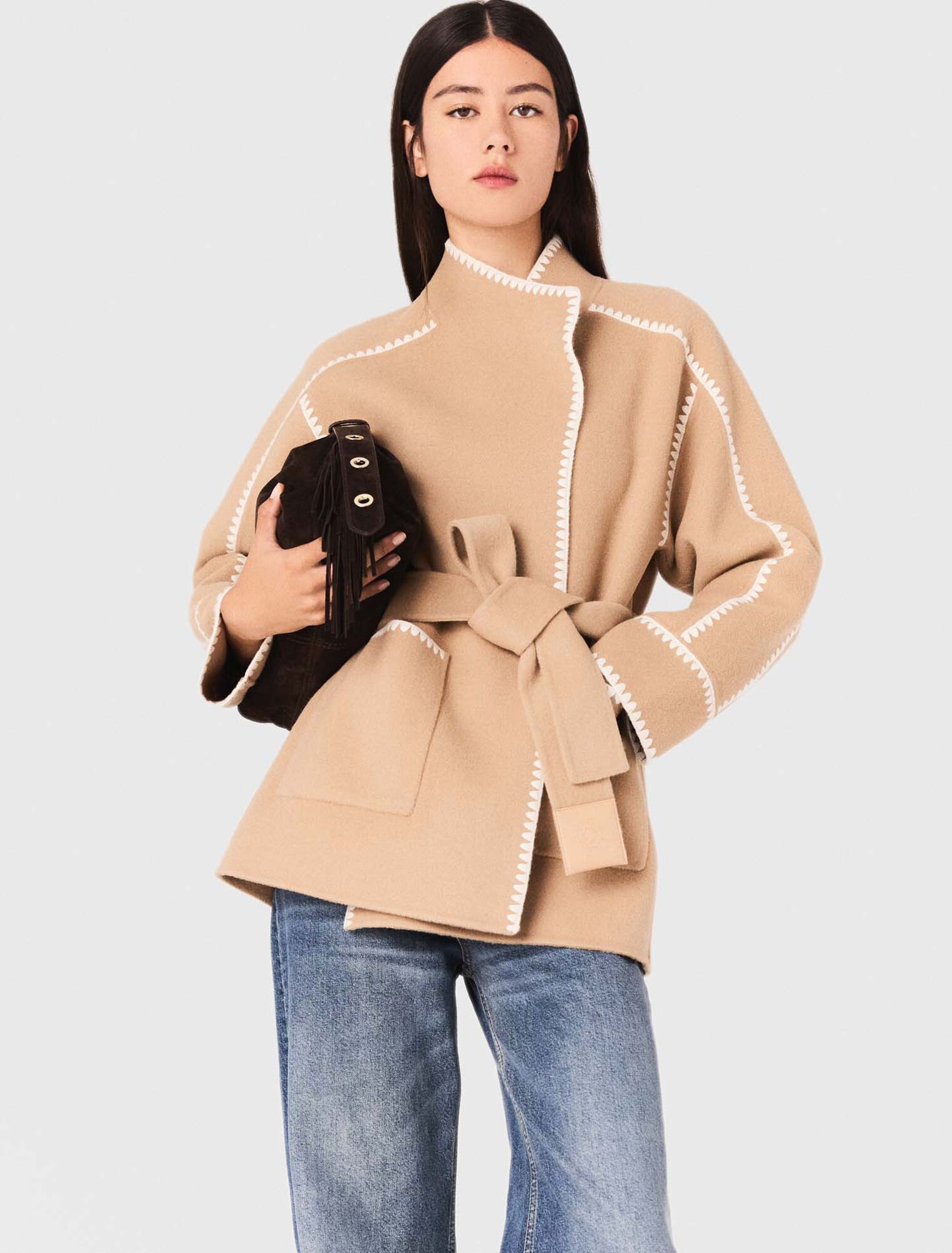 Manteau court double face