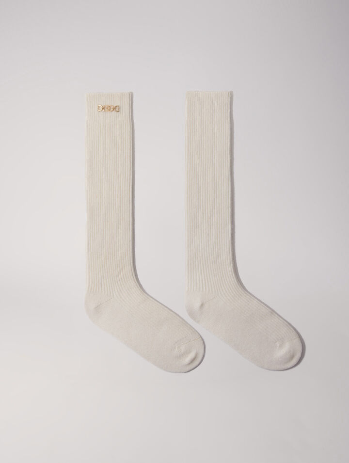 Chaussettes hautes en mix laine