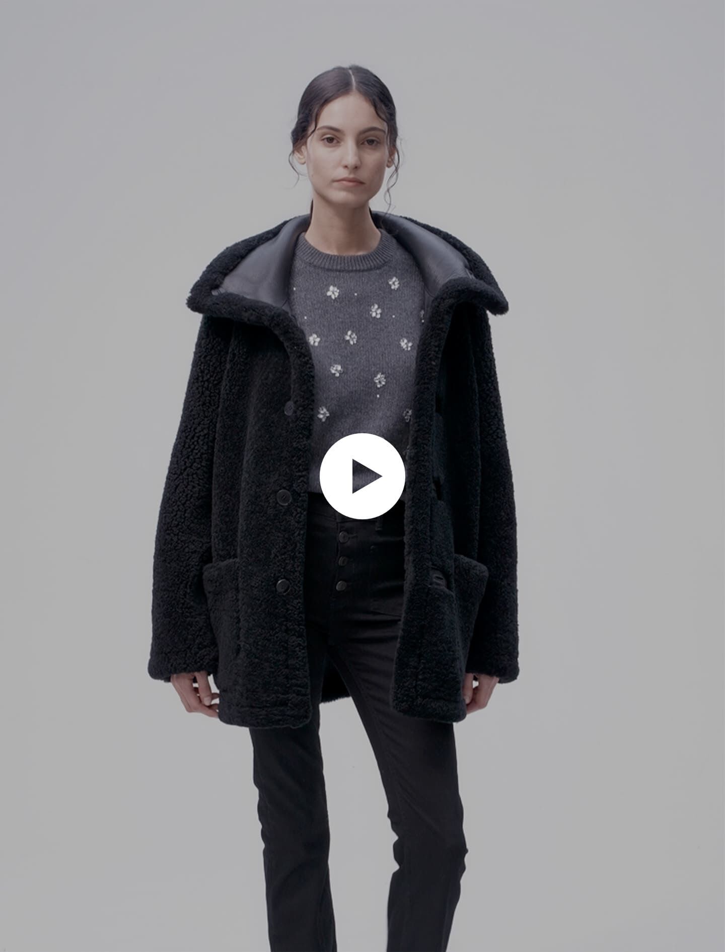 Manteau en cuir reversible Manteaux double face Maje