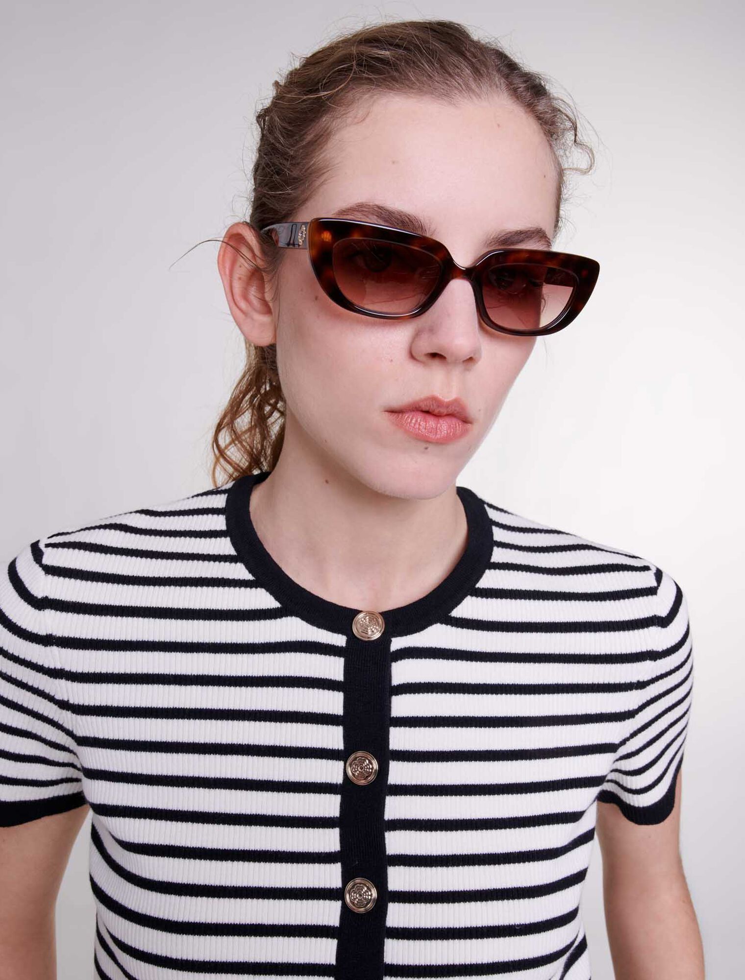 Lunettes fines cat eye en acétate
