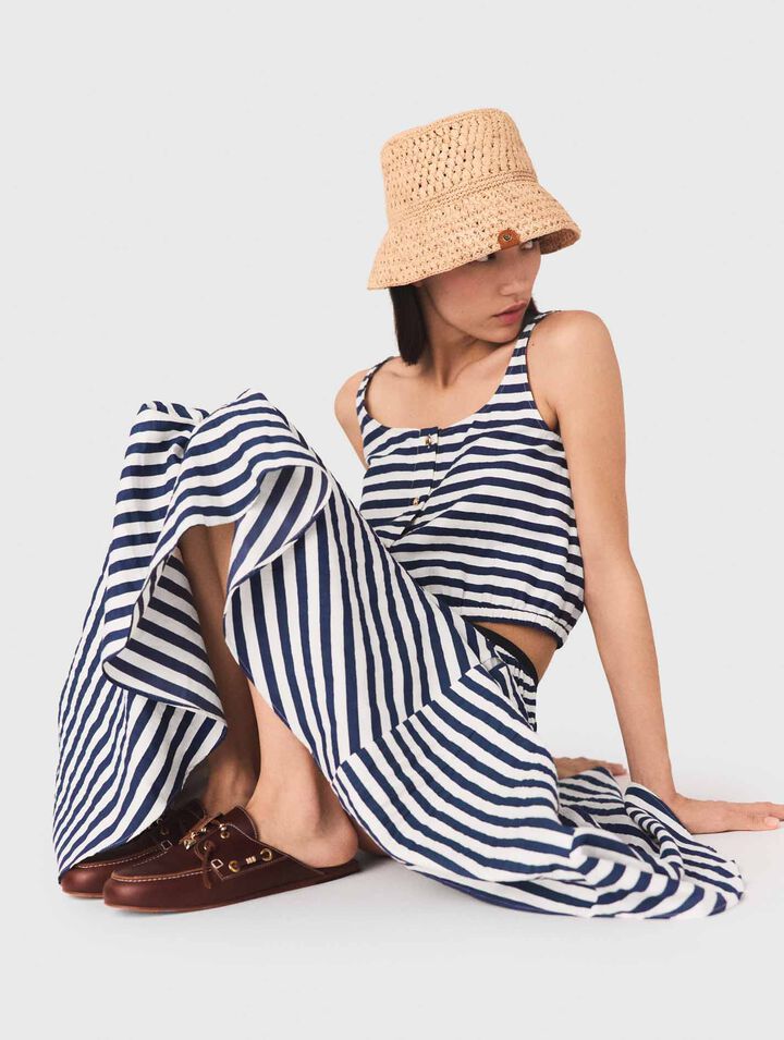 Top en lin m&eacute;lang&eacute;