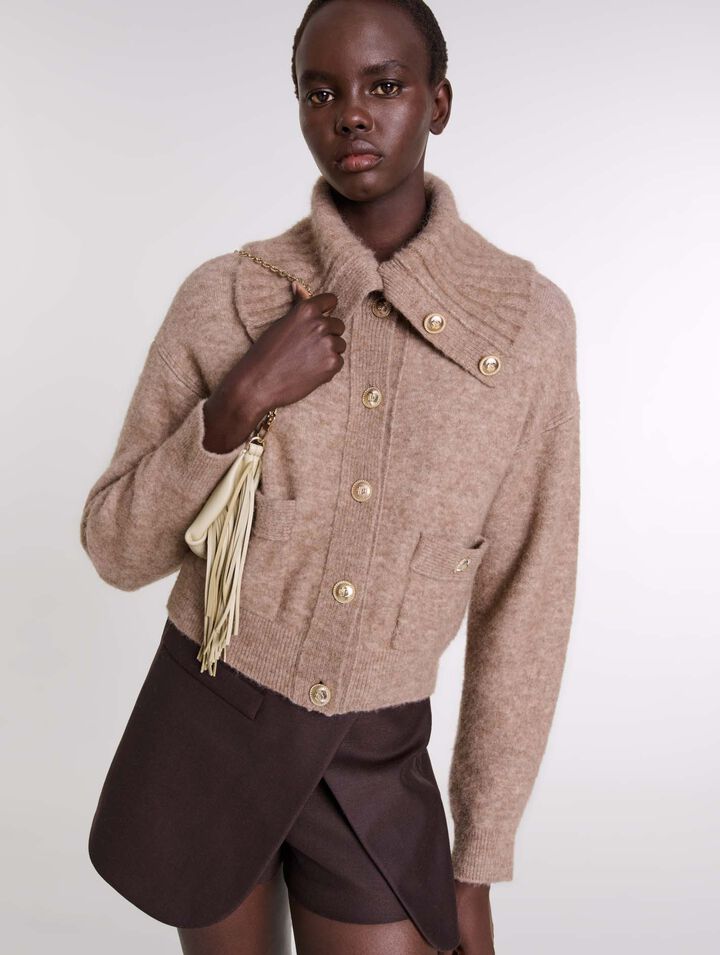 Cardigan en laine mélangée