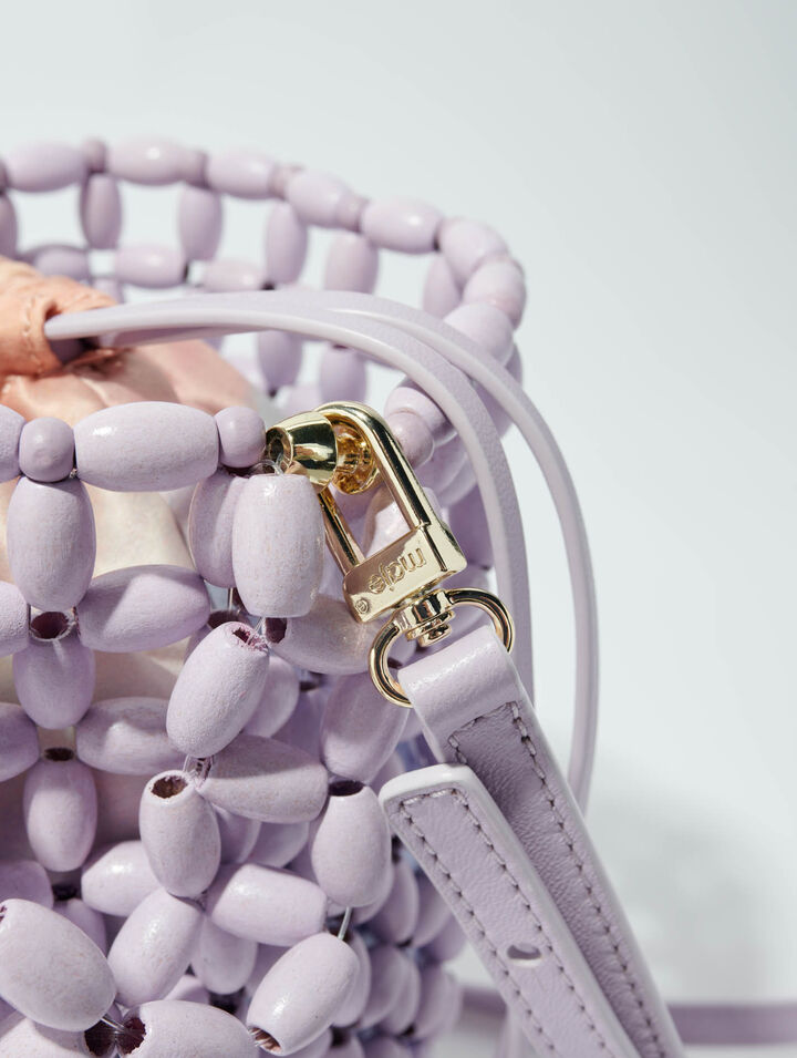 Sac seau orné de perles