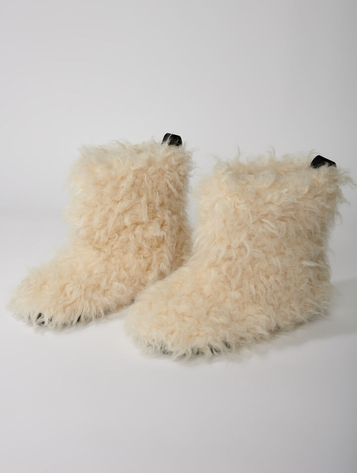 Bottines en fausse fourrure