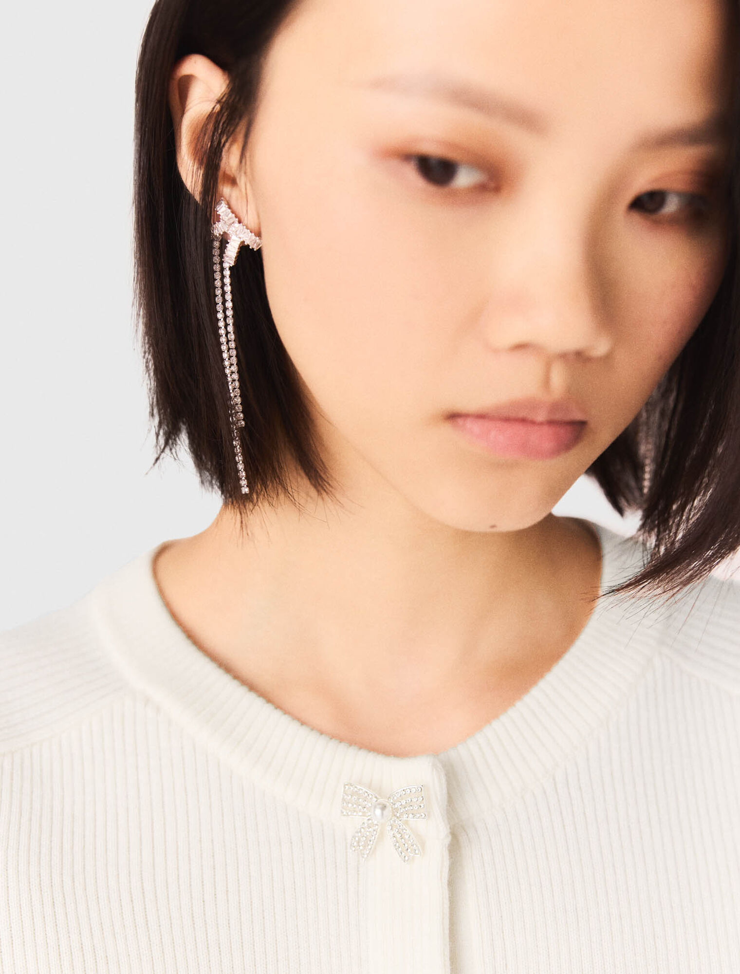 Boucles d'oreilles nœud à strass