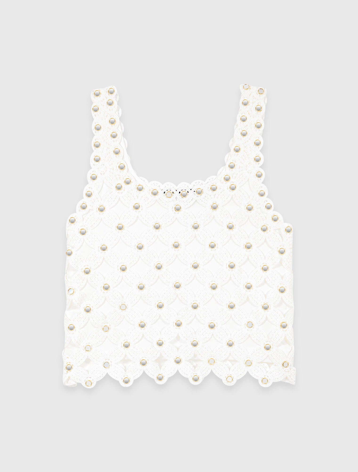 Top en crochet avec miroirs