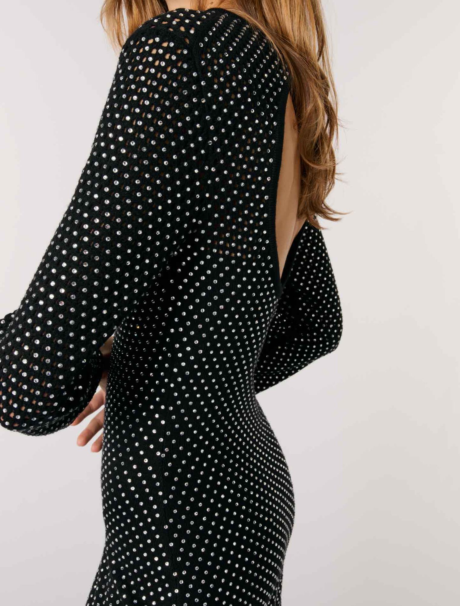 Robe longue à strass