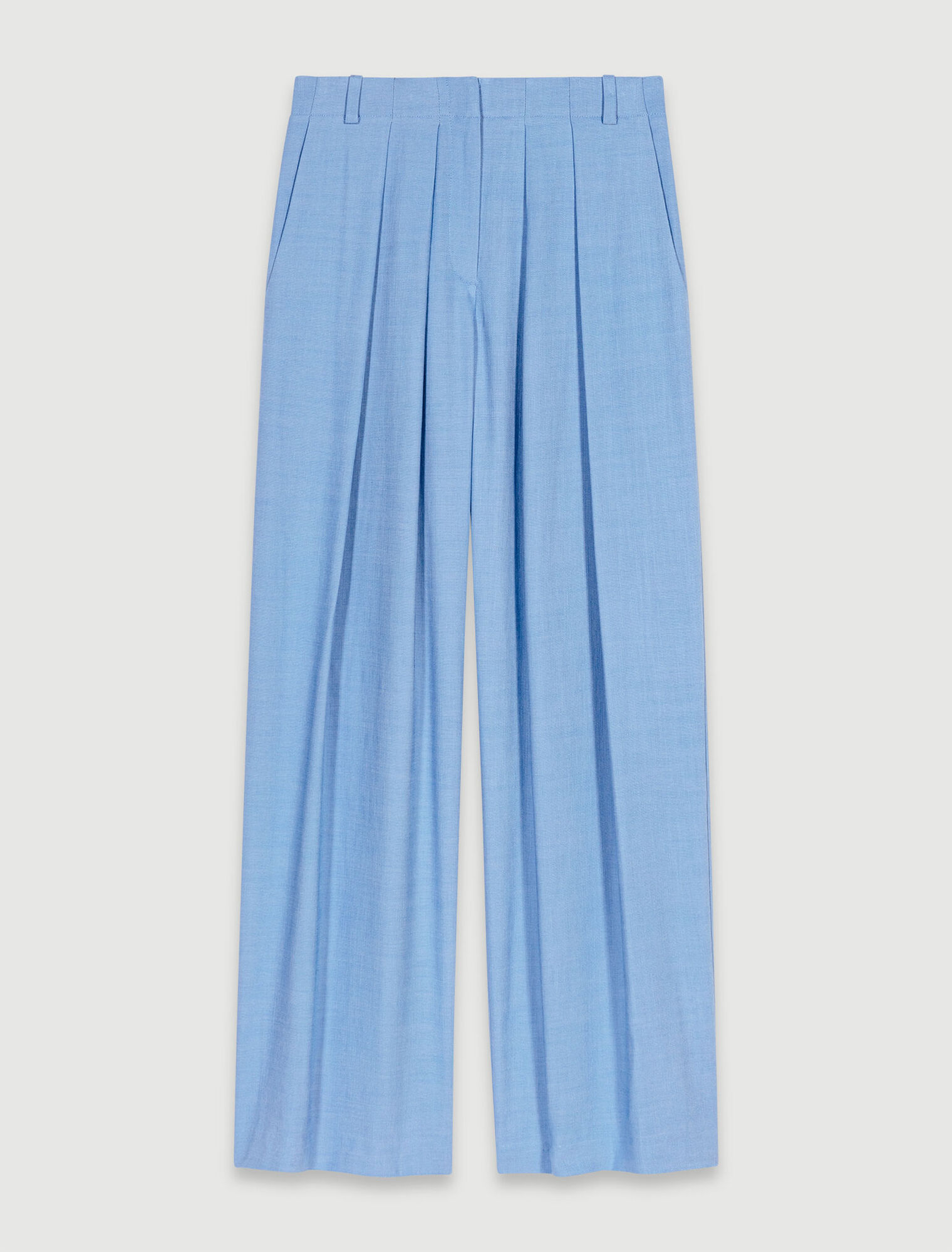 Pantalon de tailleur large à plis 