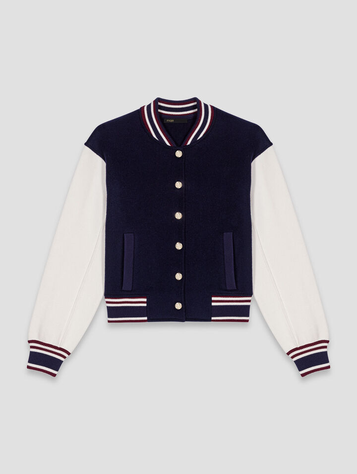 Bomber en tissu mélangé