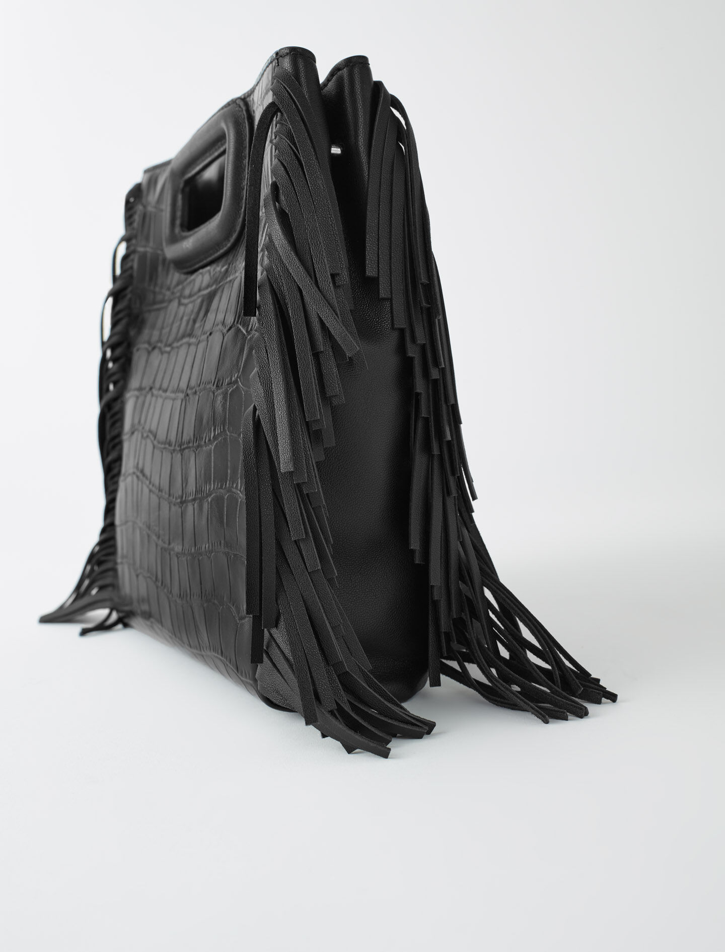 Sac M en cuir effet croco Sacs bandoulieres Maje
