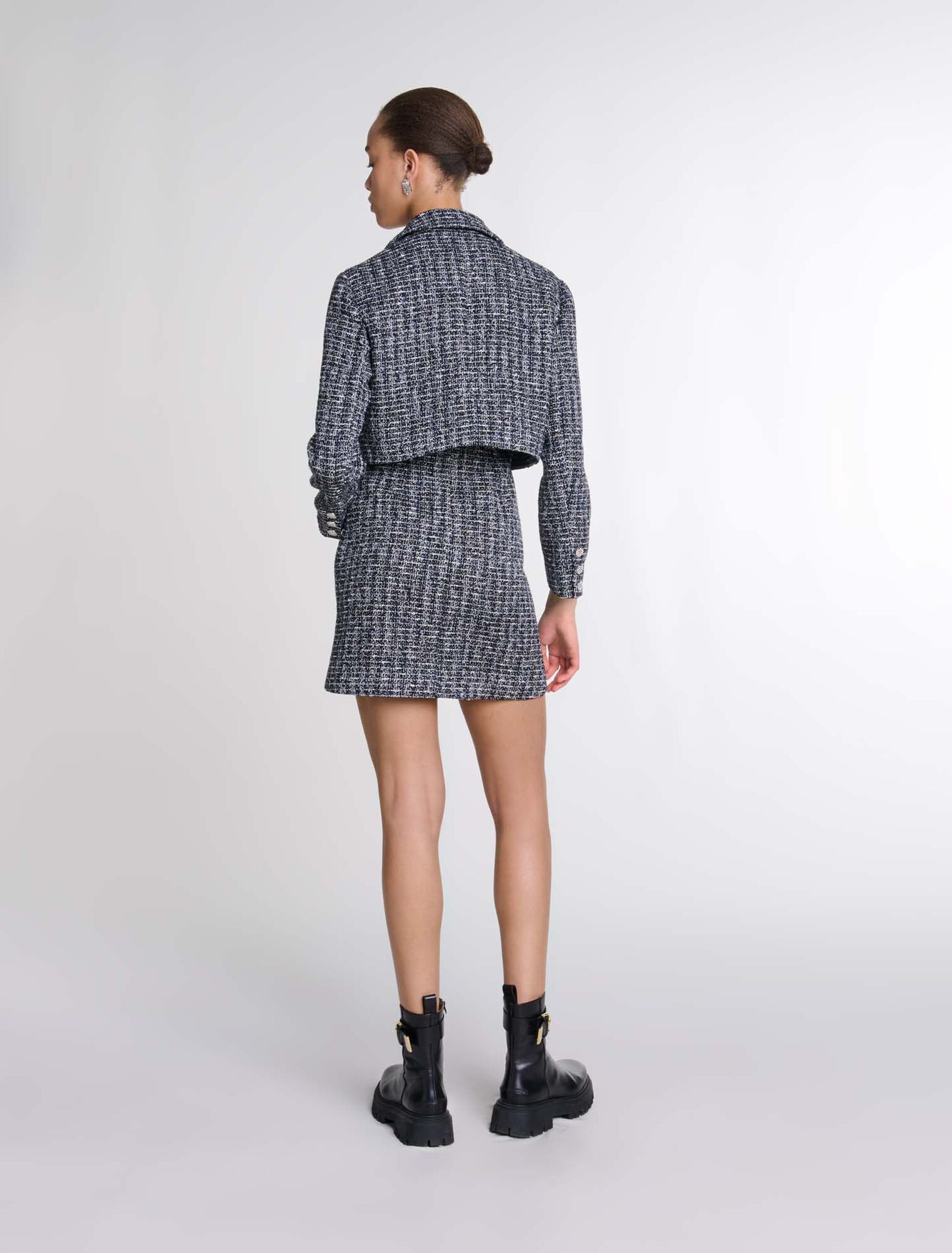 Robe 2-en-1 en tweed